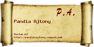 Pandia Ajtony névjegykártya